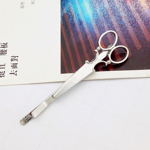 Women Gold Scissor Hair Clip Hairstyle Funny Styling Tool Hairgrip U Shape Barrette Hairclips Women Originality Hair Accessories