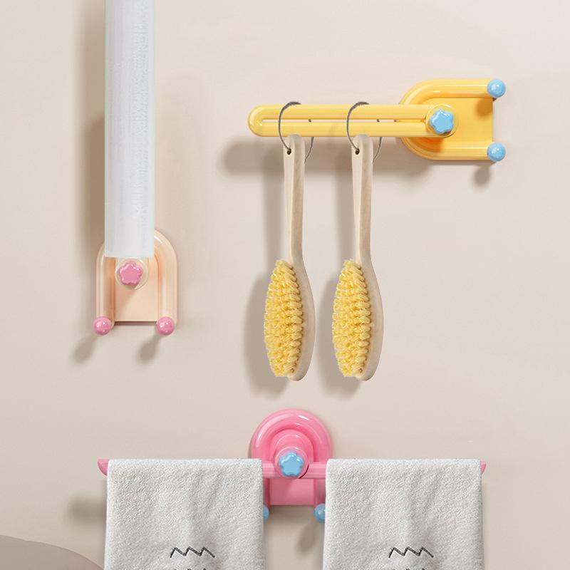 No-Drill Multifunctional Hair Accessory Storage Rack, Bathroom Adhesive Hook for Kids Headbands Hair Ties Jewelry Organizer