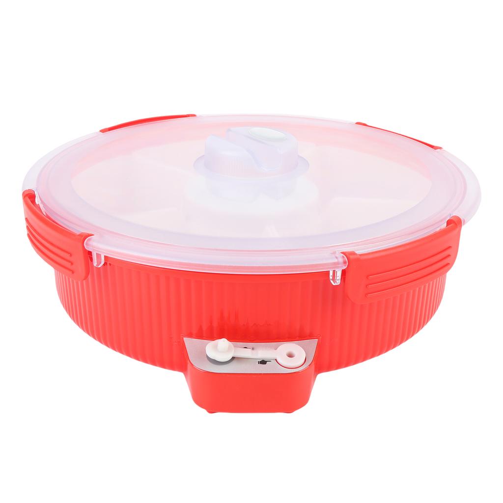 Electric Vacuum Divided Snack Serving Tray Snackle Container Platter for Vacuum Storage with 5 Removable Dishes Lid