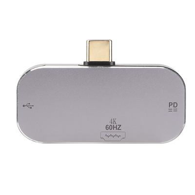 USB C Hub 3 in 1 Typ C Stecker auf HD Multimedia Interface 2 Typ C Buchse Dockingstation für Windows für Android für OS X