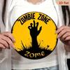 Zombie Hand Metal Sign Halloween Wall Art Vintage Decor
