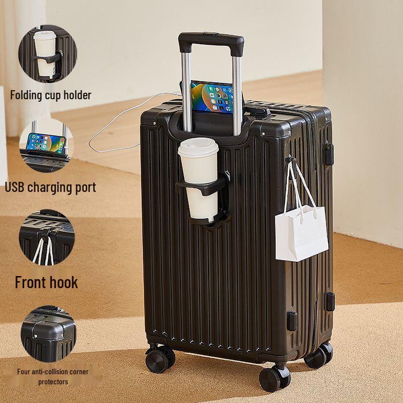Multi-Functional Travel Suitcase with Universal Wheels, Large Capacity, Pull-Handle, Password Lock, for Men and Women, Ideal for Students.