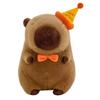 Internet Celebrity Kapibara Plush Toy Doll Cute Birthday Hat Capybara Doll Event Gift Rag Doll