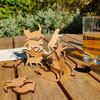 Cat Wooden Crafts Stackable Cat Ornament Diy Graffiti Easter Party Decoration