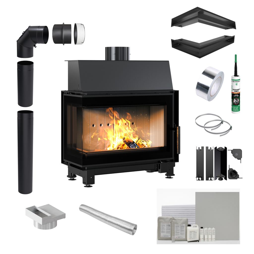 Stålpeis KRATKI SIMPLE venstre 6 kW Ø 150