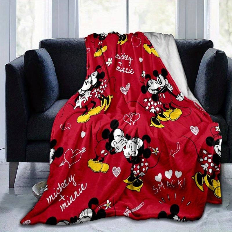 1pc. Mickey Minnie Mouse Love Heart Print Blanket - Perfect for Home, Office, Outdoor Use, Gift Idea, Suitable for All Seasonsz0417247