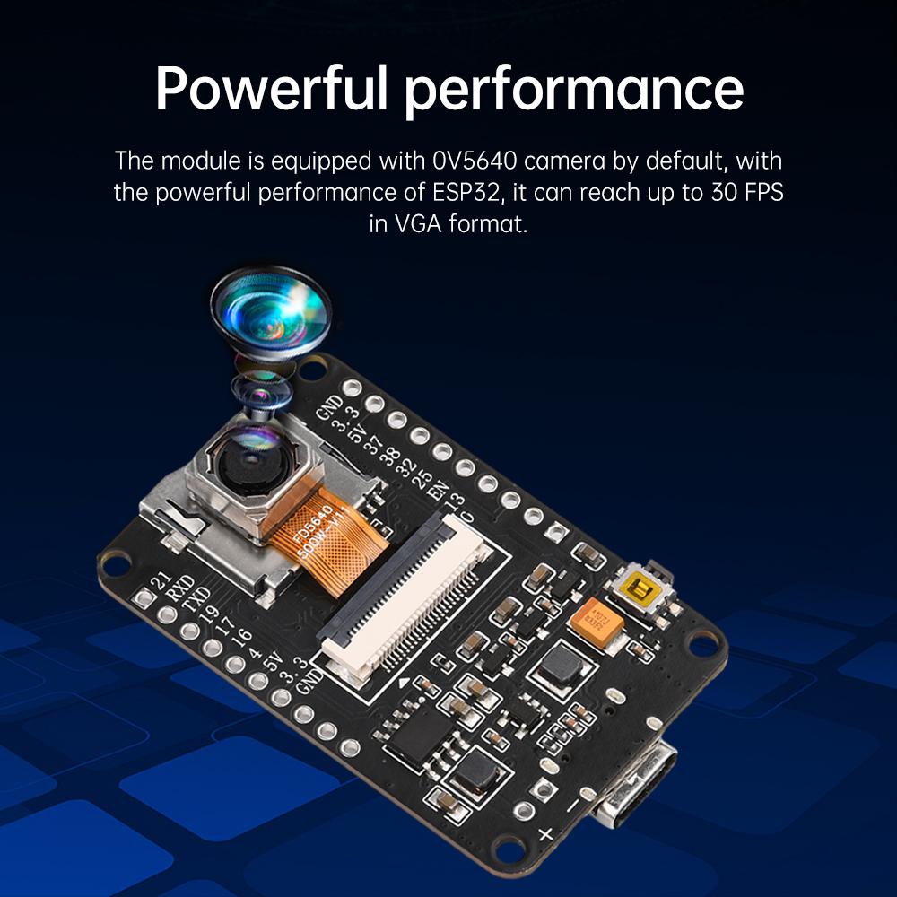 OV5640 ESP32 CAM Kamera Modul Kit Autofokus AF-72mm2,4 GHz WiFi und Bluetooth-kompatible Platine 8MB PSRAM HD 5MP Typ-C