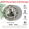 2D Flat, 1pc Printed Round Aluminum Decorative Sign with a Cat Theme, Measuring 20×20 CM (7.87×7.87 Inches), Perfect for Areas Where Cats Are Kept At