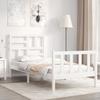 VidaXL Bed Frames and Headboard White 100x200 Cm Solid Wood 3193067