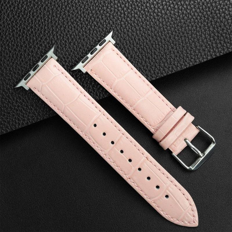 Leather Band Strap for Apple Watch Band Ultra 2 49mm 10 9 8 7 46 45 41mm High Quality for IWatch Series 6 SE 5 4 44 40mm Correa