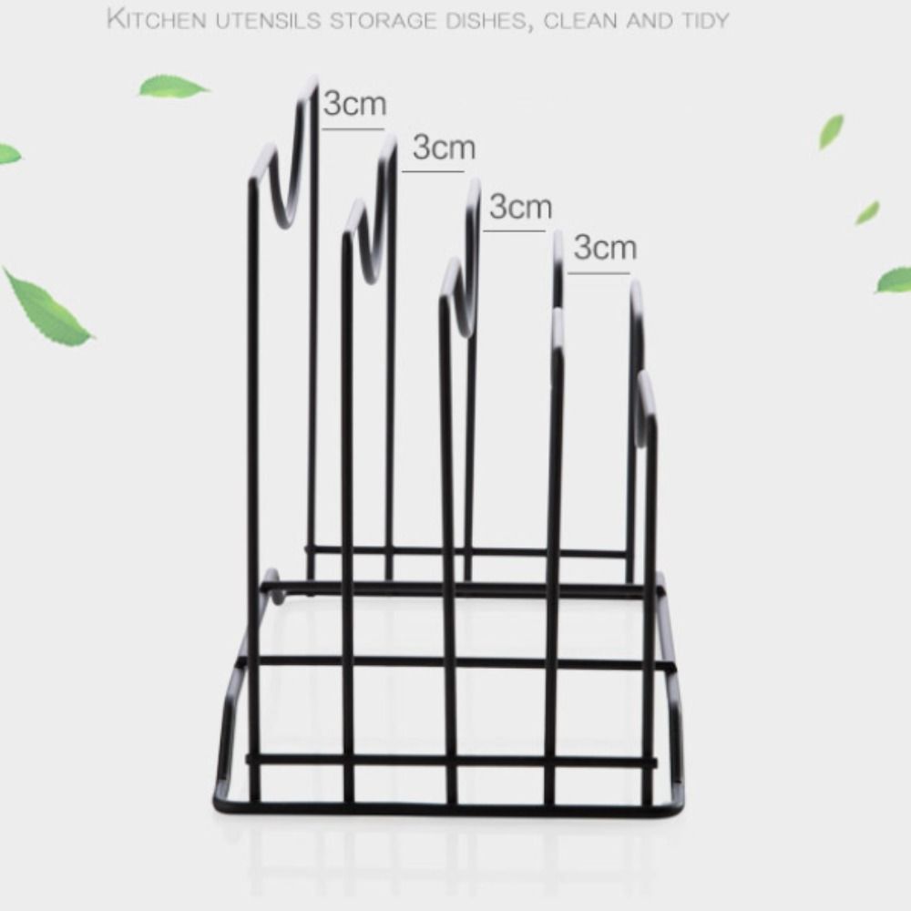 Hollow Design Pan Lid Organizer Multifunctional Cutting Board Holder Kitchen Storage Rack  Kitchen