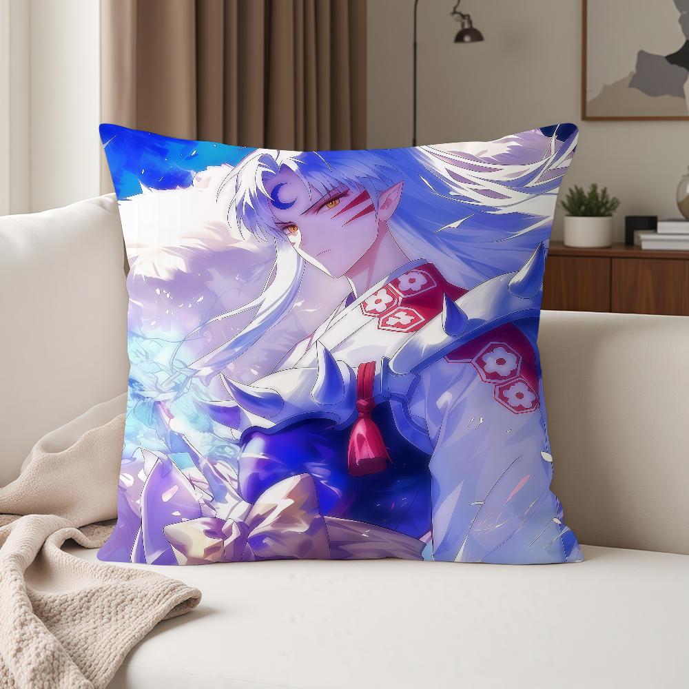Classic Anime IInuyasha Sesshomaru Pillow Case Suitable For Bedrooms Living Rooms Cars Home Decoration