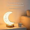 Star & Moon Desk Lamp: Rechargeable Night Light, Bedroom & Dining Decor
