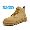 Men's Ankle Boots Fashion Leather Motorcycle Boots Outdoor High Top Casual Shoes Non-slip Male Botas Walking Shoes