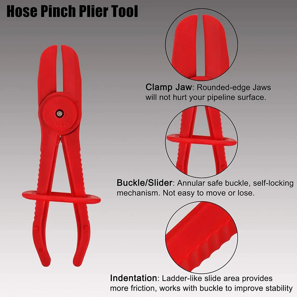 3Pcs/Set Nylon Hose Clamp Tool Set Brake Fuel Water Line Clamp Plier Hands Free Tool Car Repair Tools Hose Pliers