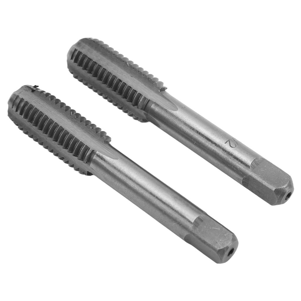 2pcs High Speed Steel Metric Thread Tap Straight Flutes Thread Tapping Tool Hand Thread Tap