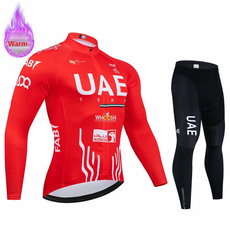 Echipament Ciclism Iarnă Echipa EAU 2025 Fleece Termic Set Tricou Ciclism Bicicletă Haine MTB Uniforme Bicicletă Rutieră Ropa Ciclismo Iarnă
