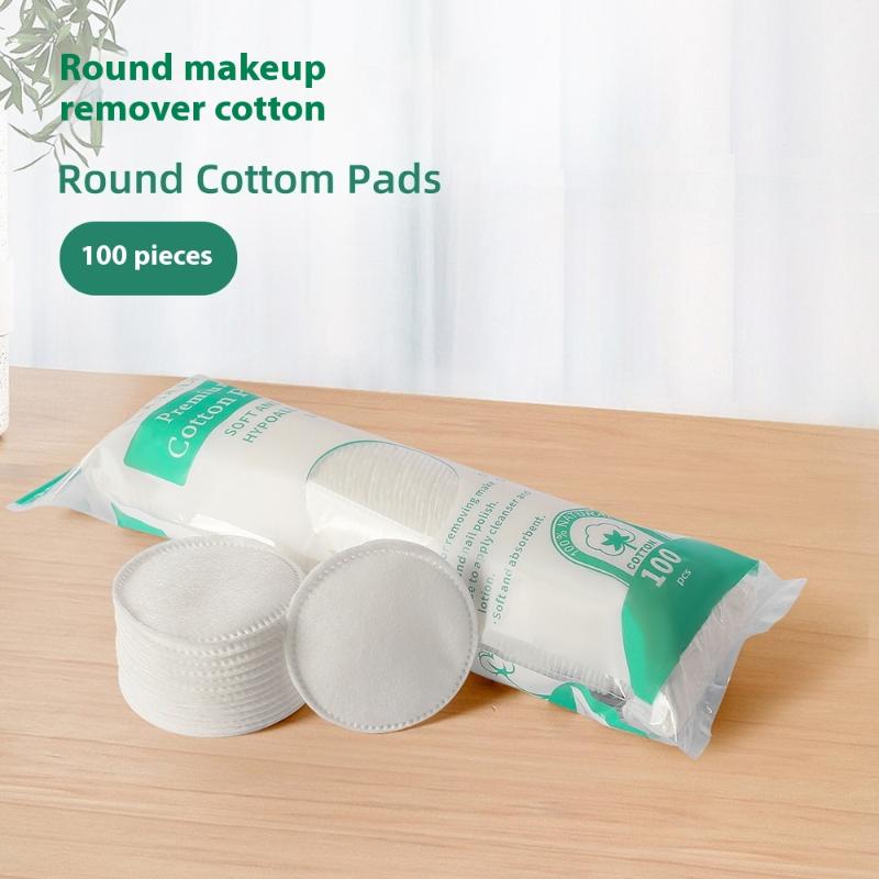 100Pcs Cotton Pads Disposable Clean Cotton Face Nail Polish Remover Round Soft Face Cleansing Remover Cotton Pads Makeup Tools