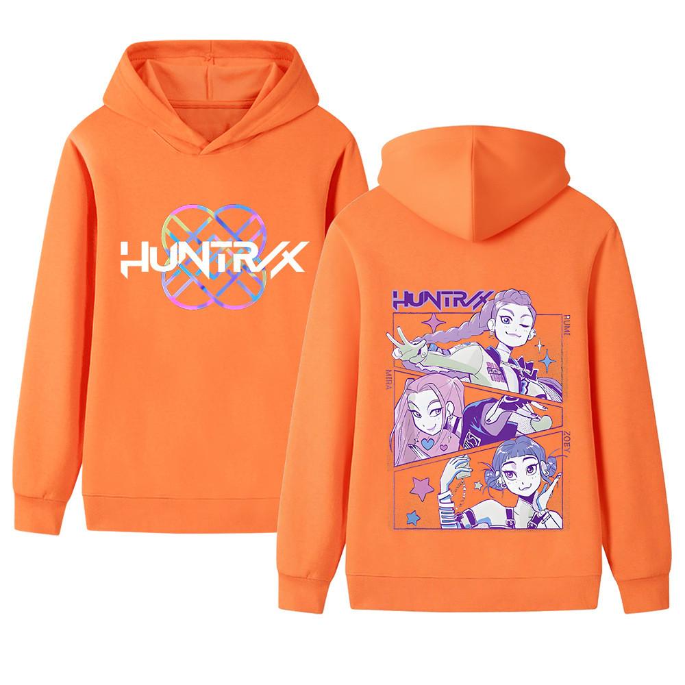 

B1196-2 Kids Boys Girls Kpop Rumi Zoey Mira Double-sided Print Long Sleeves Hoodie 170cm