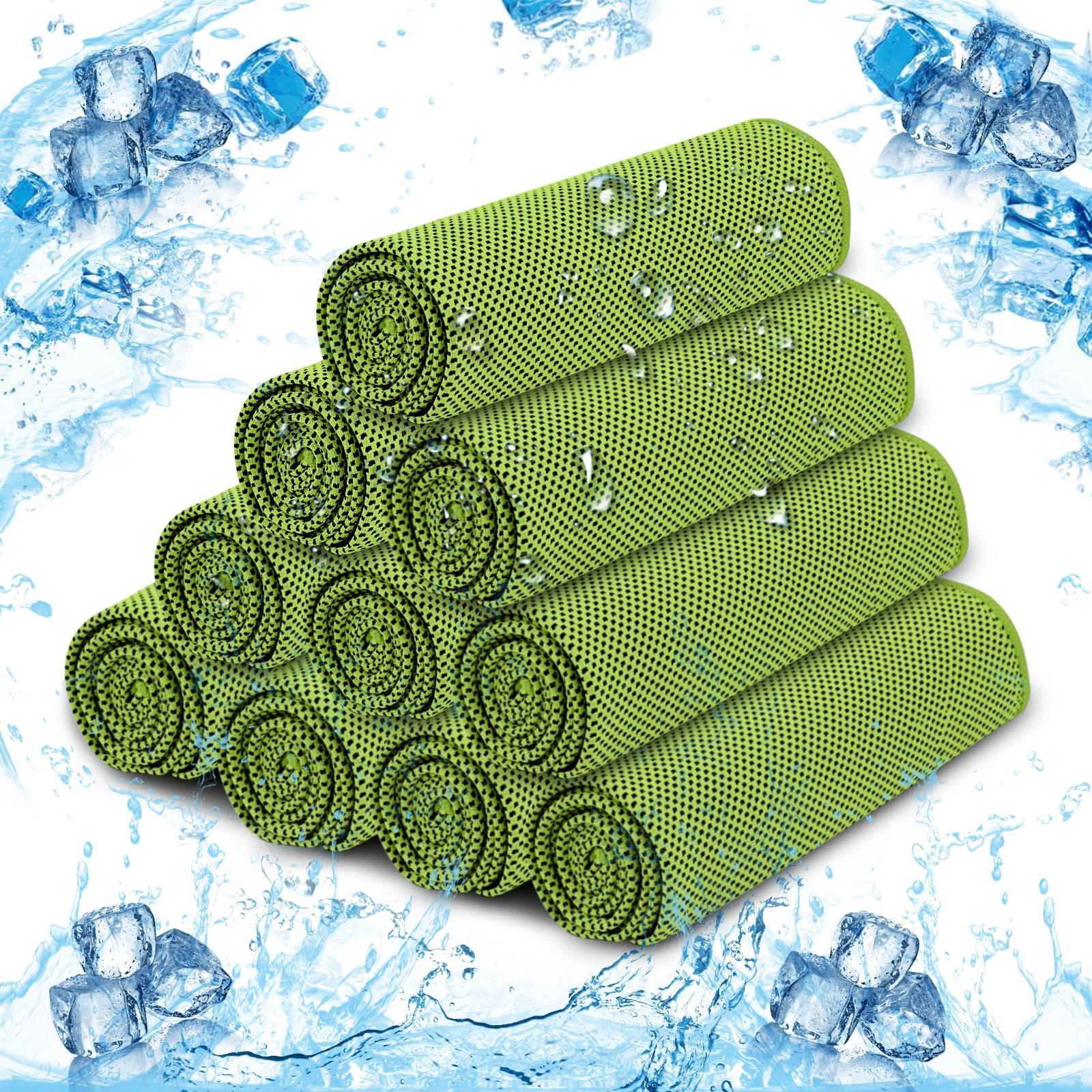 

Охлаждающее полотенце из микрофибры, 10 шт., холодное спортивное полотенце для шеи и лица, дышащие полотенца для прохладного пота для тренажерного зала, йоги, гольфа, тренировок, пляжные аксессуары One Size