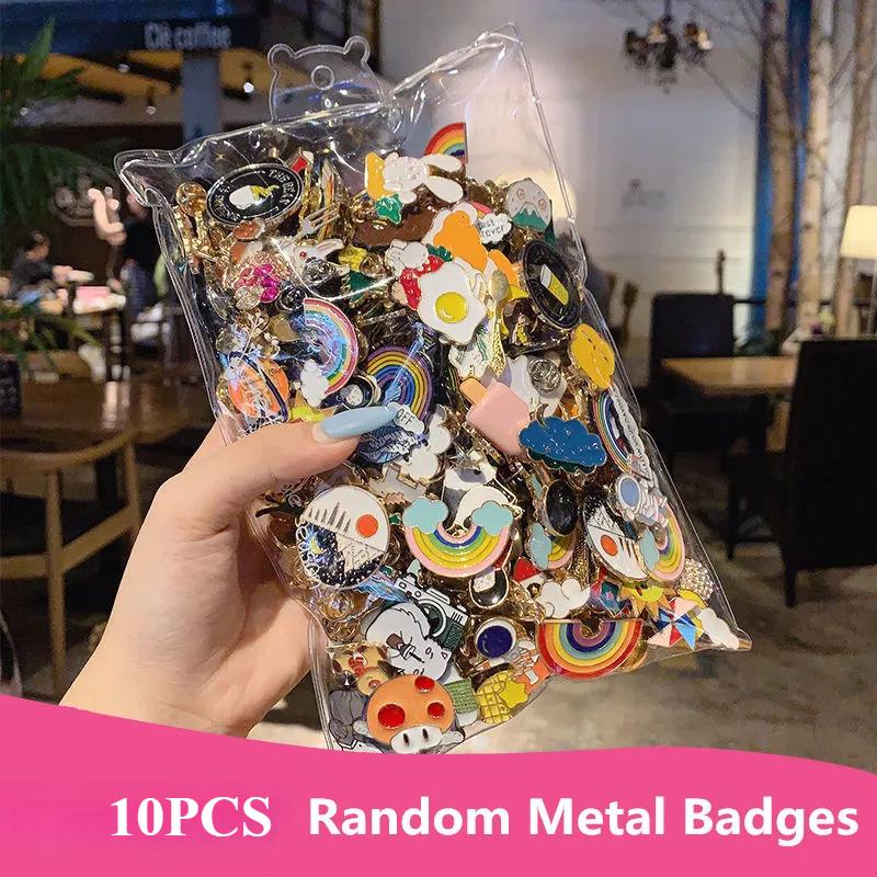 

10-100 шт. Разнообразие Случайные Эмалевые Значки Милые Персонализированные Броши Металлические Значки Для Рюкзаков Лацкан Шляпа Сумка Значок Декор Аксессуар