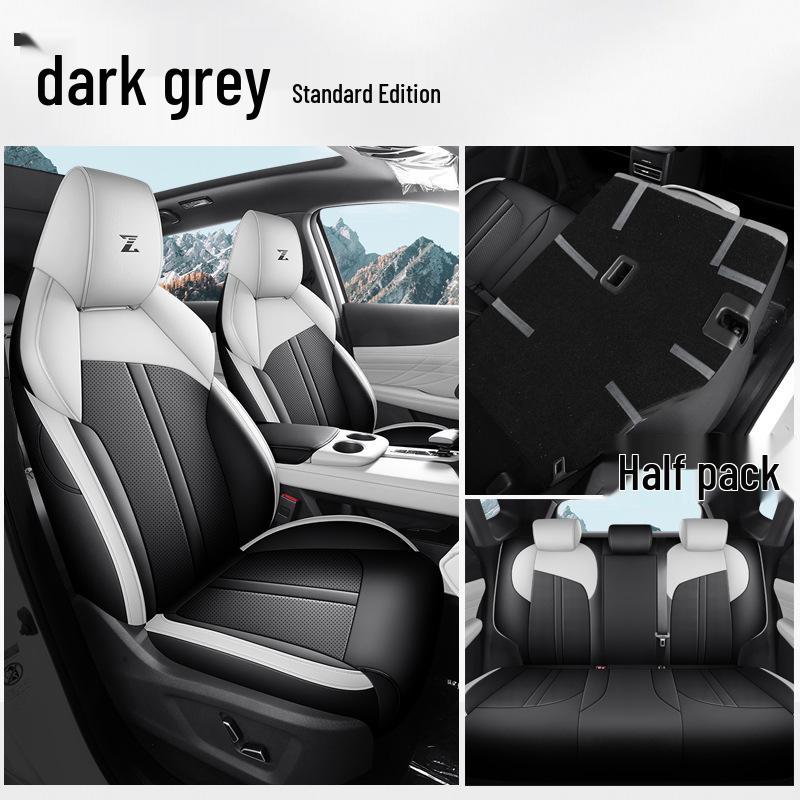 UNI-Z Car Seat Cushion Set: New Model, Premium Leather, Universal Fit for All Seasons