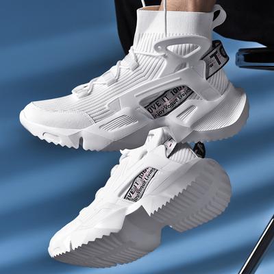 Zapatos de caña alta para hombre, zapatillas de deporte de malla transpirable, calzado para exteriores, talla grande