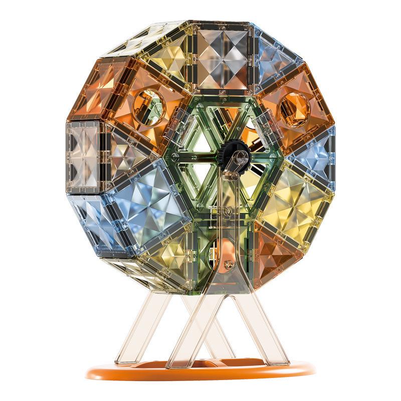 Children's 4D Colorful Magnetic Building Blocks - Strong, Educational Emerald Tiles