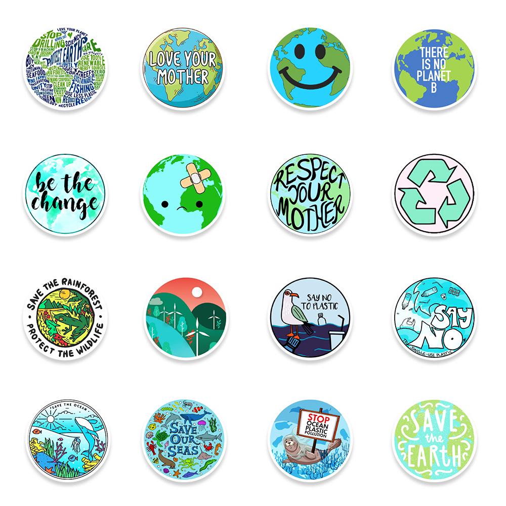 50 Eco-Friendly Phrase Graffiti Stickers for Luggage, Car, Phone, and Tablet Decoration