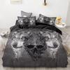 3PCS Wolf Tiger Lion Animal Pattern Bedding Sets Home Bedclothes Super King Cover Pillowcase Comforter Polyester Bedding Set