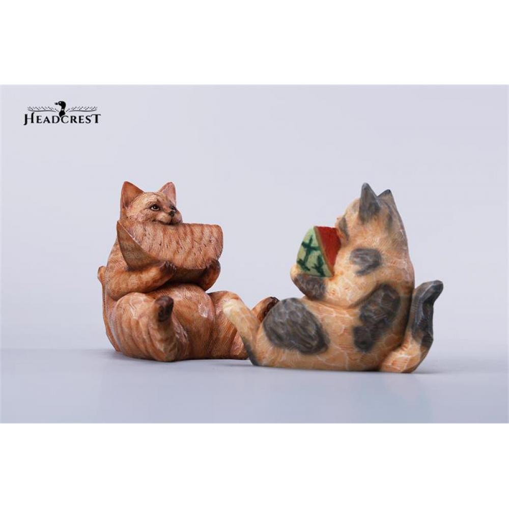 Null Head Crest Wood Carving Cat 9.0 B
