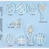 Sports Ball Baking Cutter Non-Toxic Easy Demold Rugby Tennis Football Shaped Mold for Kids Baking Class Activity
