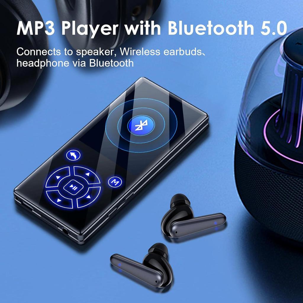 2026 Popular Bluetooth MP3 Player with Touchscreen, Radio, and Hebrew Language Support.