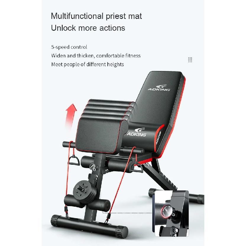Fully foldable adjustable fitness bench, exercise use fitness dumbbell bench, multi-functional Roman chair, inclined bench