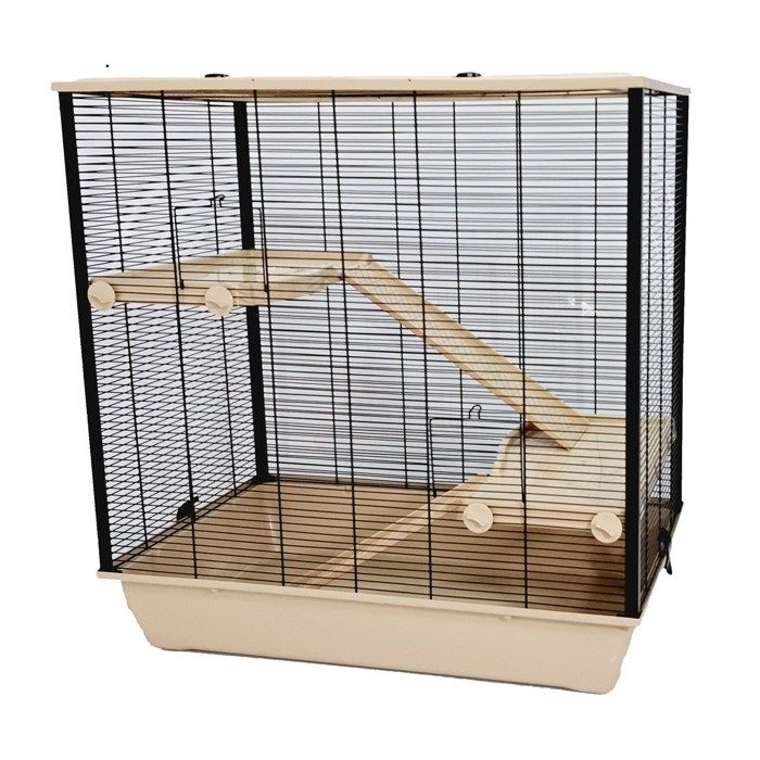 Cage pour hamster - INTER-ZOO - Frodo + Plastic Beige - Intérieur - Montage facile - Petit rongeur