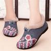 Women's Winter Velvet Thick Cotton Shoes Embroidered Casual Shoes