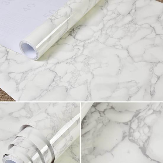 1 Roll Wall Decor Waterproof Self Adhesive PVC Decorative Vinyl Film Marble