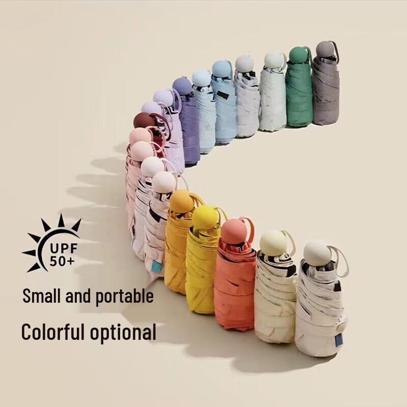 Jiaoxia Capsule Series Mini Five-Fold Sun/Rain Umbrella