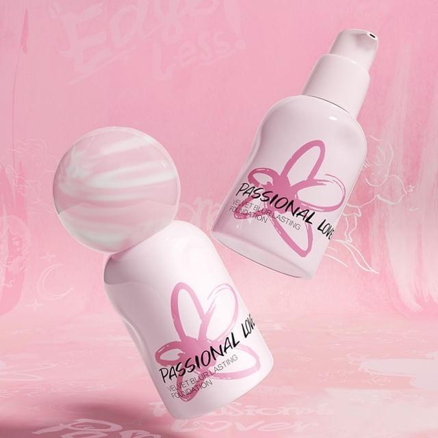 PASSIONAL LOVER - Velvet Blur Lasting Foundation Graffiti Edition - 3 Shades 00 Porcelain - 30ml