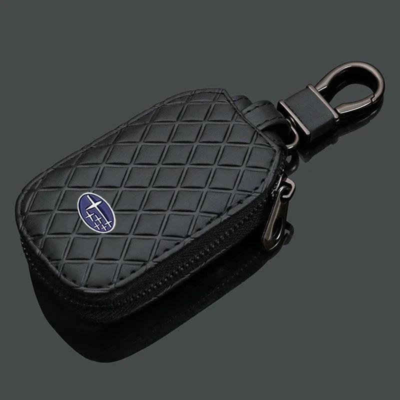 Car Key Chains Protective Bag Leather Key Case Cover for Subaru FORESTER XV WRC WRX BRZ IMPREZA LEGACY OUTBACK STI TRIBECA X7