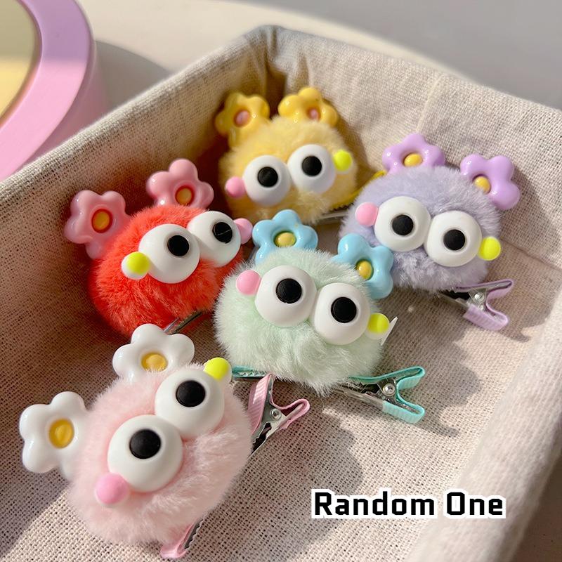 

Colorful Little Monster Hairpins for Girls Cute Cartoon Big Eye Plush Doll Hair Clips Fashion Hair Accessories Headwear Gift