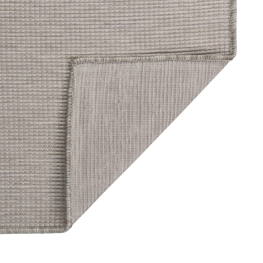 Dywan Zewnętrzny O Płaskim Splocie, 80X250 Cm, Taupe