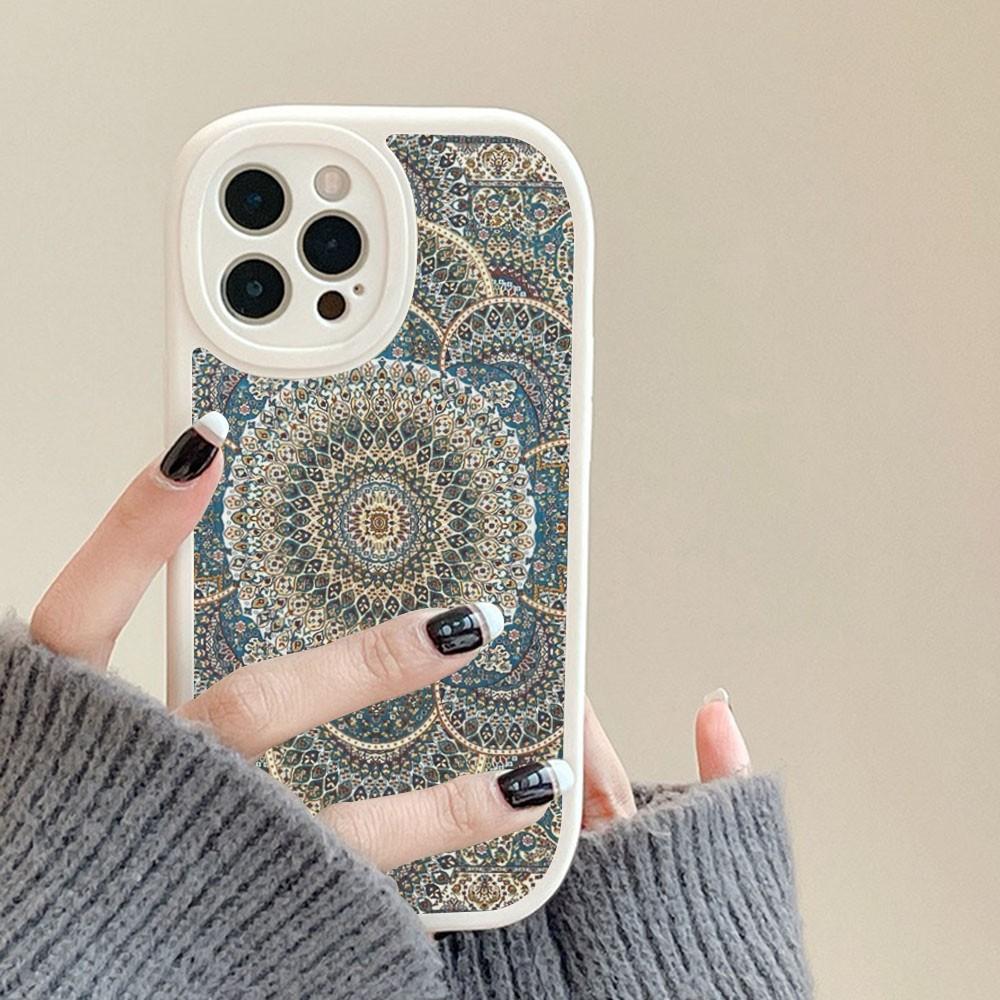 Persian Carpet Floral Art Phone Case Hard Leather For IPhone 16 15 14 13 12 Mini 11 14 Pro Max Xs X Xr 7 8 Plus Fundas