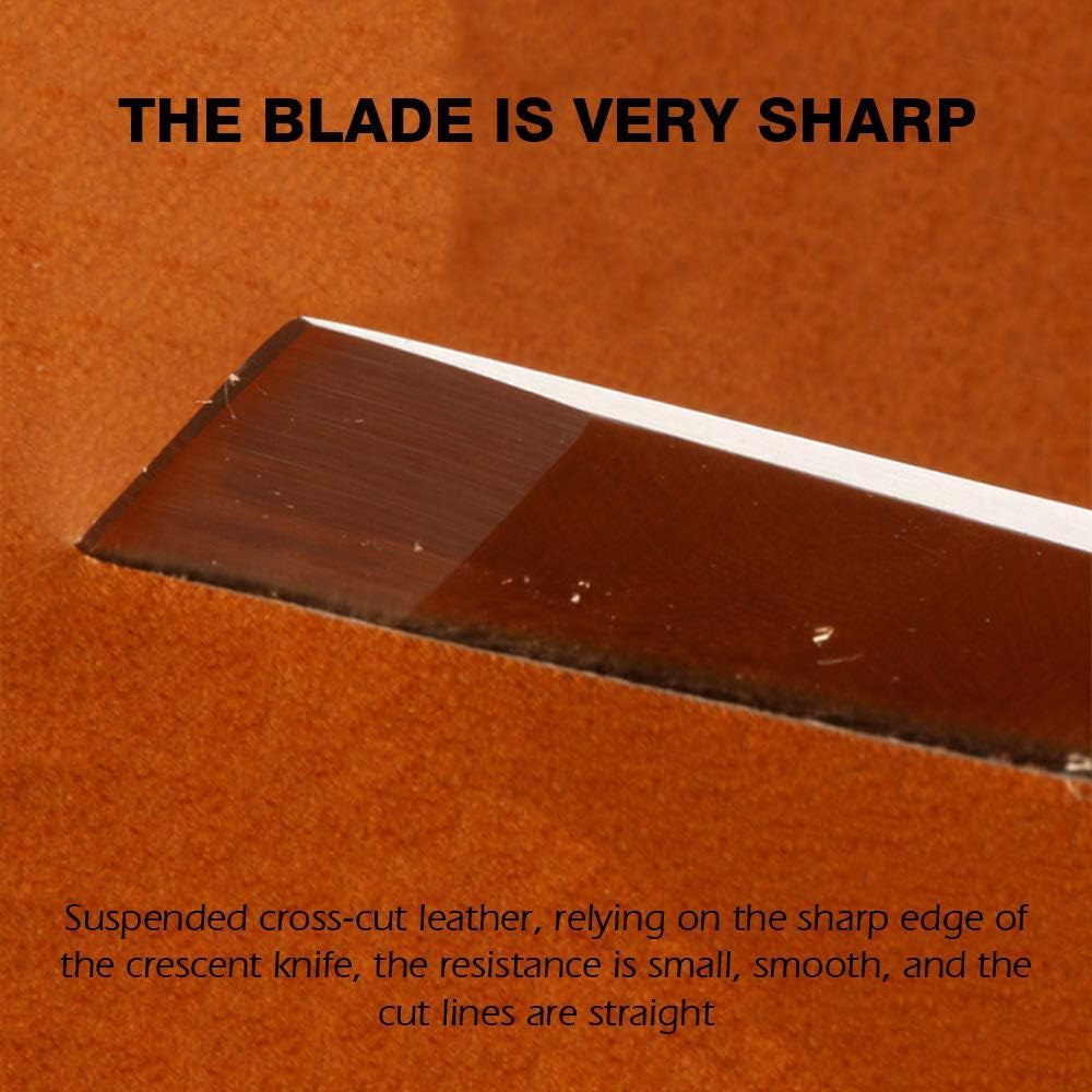 WUTA Leather Steel Leather Cutting Knife for Flat Blade Knife, Leathercraft, DIY,