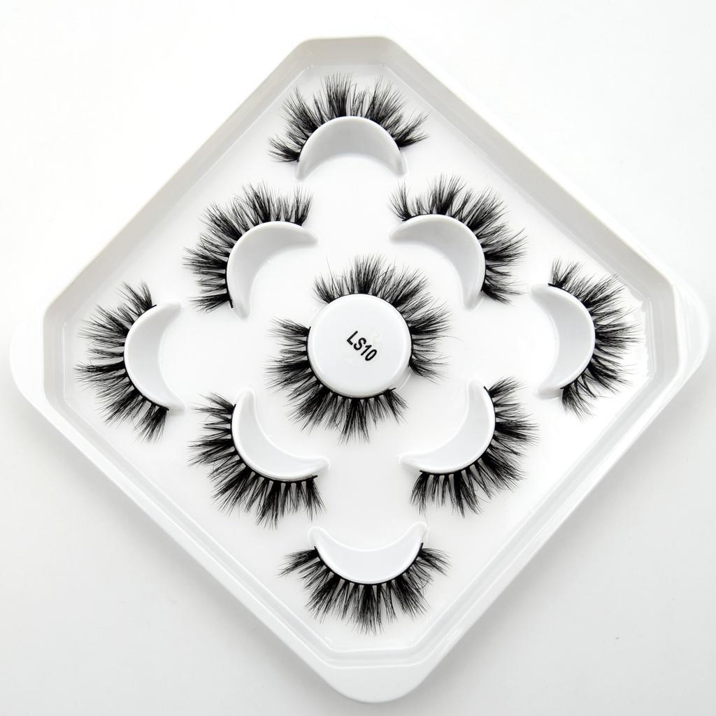 10 Pairs Eyelashes Natural Long 3D Mink Lashes Fluffy Volume Mink False Eyelashes Cruelty Free Wispy Lashes Makeup