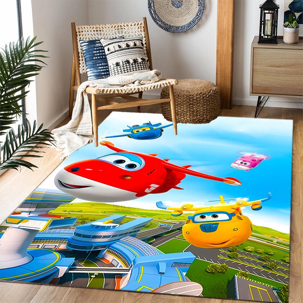 Train Adventure Journey Themed Anti-Slip Rugs - Polyester Home Decor, Suitable for Bedrooms, Living Rooms, Doorways, Studios, and Decorations