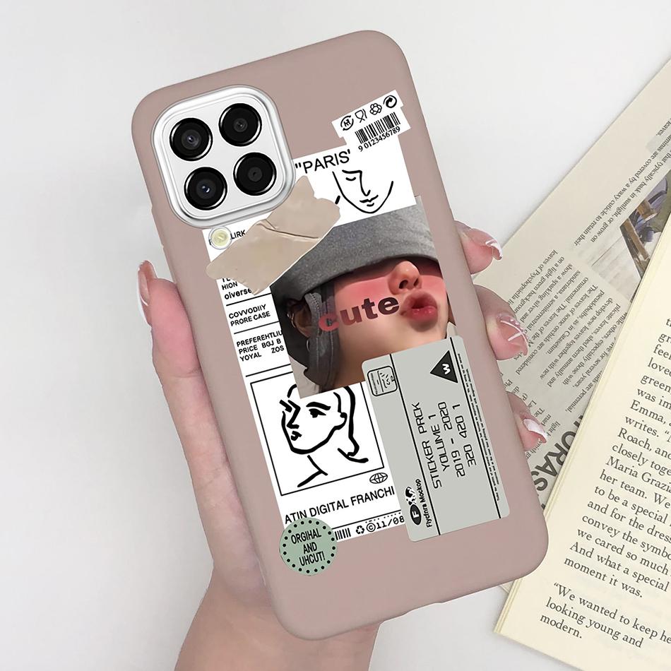 For Samsung Galaxy M33 5G Case Heart Cartoon Silicone Matte Shockproof Phone Cover For SamsungM33 GalaxyM33 M 33 Funda Shell TPU