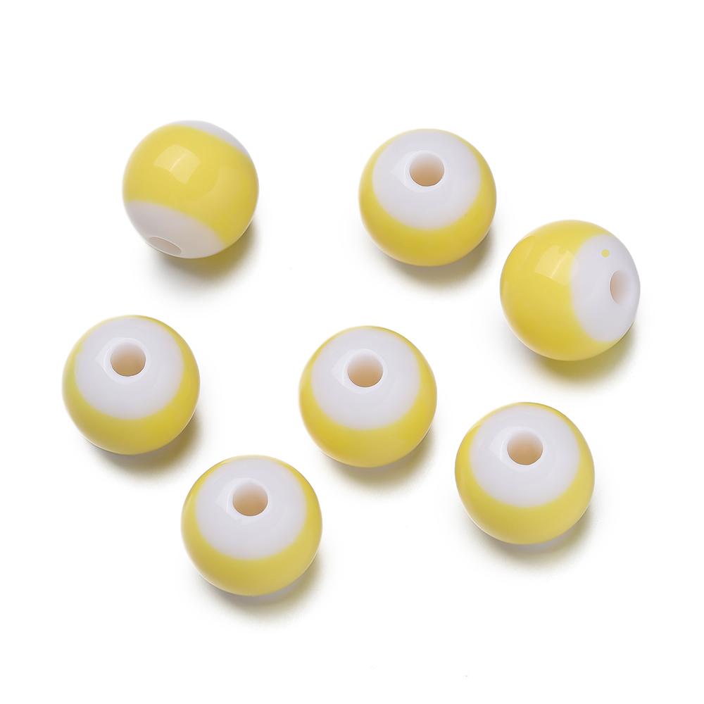 

10pcs 12mm Acrylic Double Color Bead Round Spacer Beads for Handmade DIY Earrings Bracelets Keychains Jewelry Making Supplies