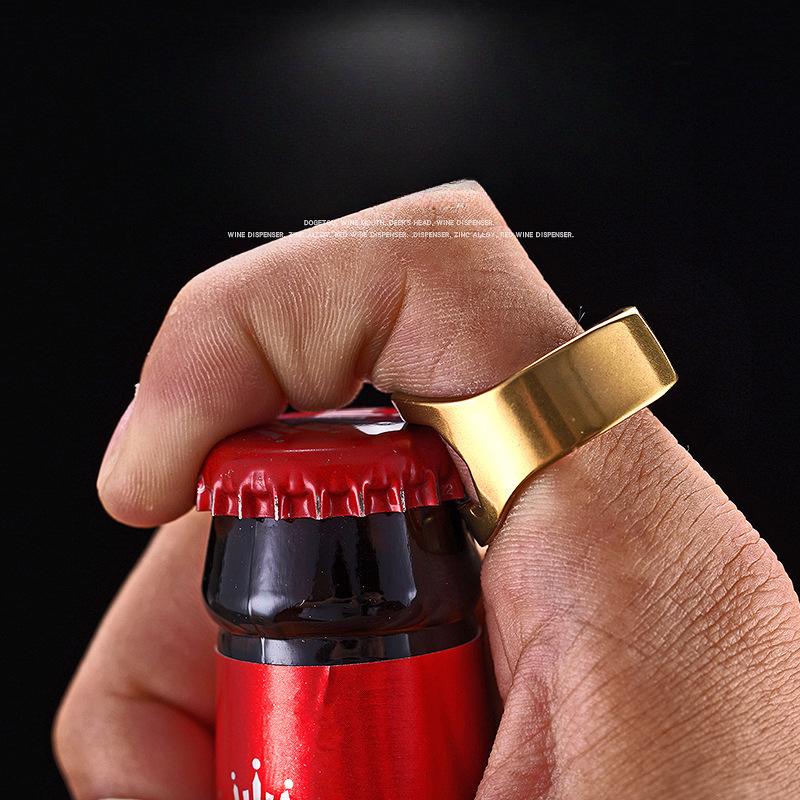 Pivní startér Snadno přenosný 22mm otvírák na plechovky/otvírák na láhve/otvírák Nerezový prsten Otvírák na láhve Snadno použitelný Otvírák na láhve