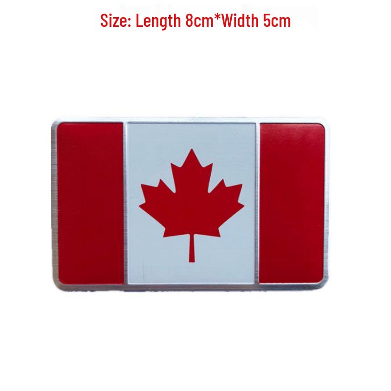 Aluminum Alloy National Flag Car Body Decals - Decorative Stickers for Car Modifications